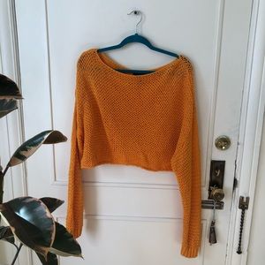 Orange Crop Waffle Sweater